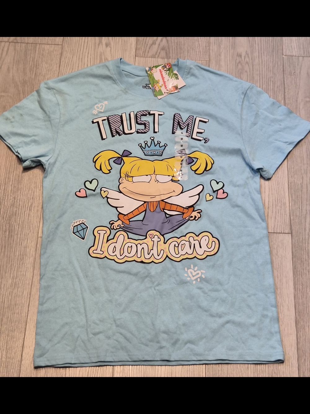Nickelodeon Light Blue Rugrats Angelica 'Trust Me, I Don't Care' Graphic Tee